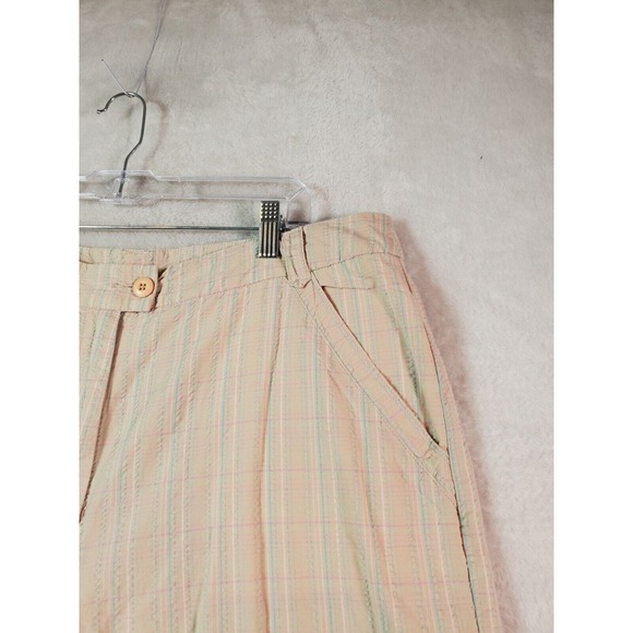 Woolrich Seersucker‎ Shorts Womens Size 16 Multi Railroad Stripes Slash Pockets - Picture 5 of 9